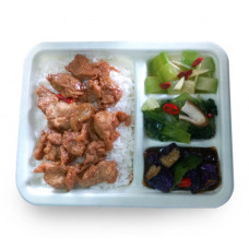 三杯雞便當Vegetarian stewed chicken with ginger lunch box