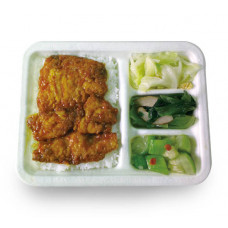 滷豆皮便當Vegetarian stewed soy bean meat lunch box