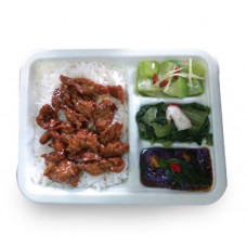 橙汁排骨便當Vegetarian spare ribs with orange sauce lunch box