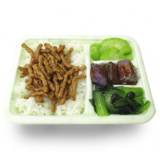 京醬肉絲便當Vegetarian shredded pork with sweet bean asuce lunch box